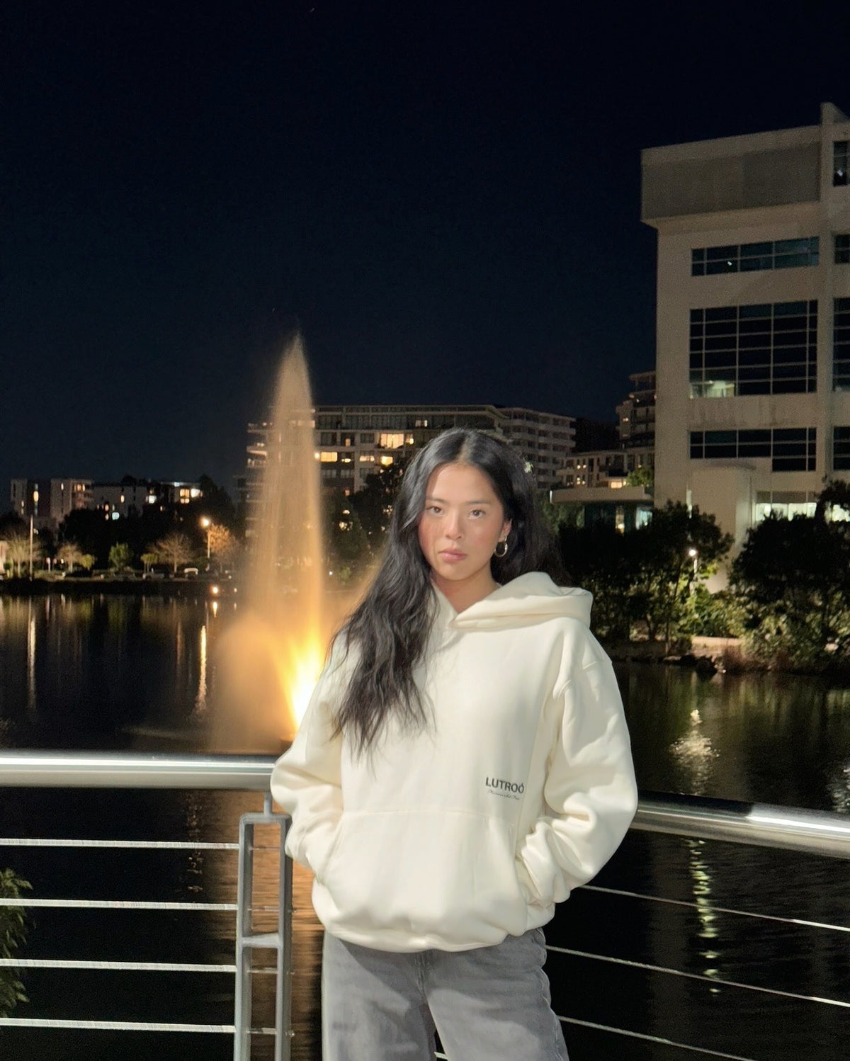 Cream Beige Oversized Hoodie