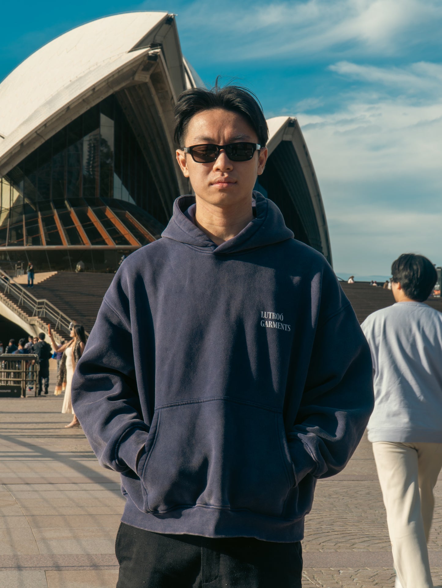 Washed Navy Oversized Hoodie