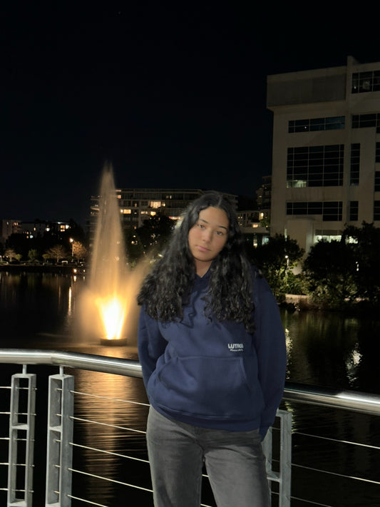 STORM NAVY OVERSIZED HOODIE