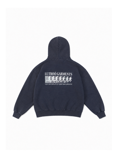 Washed Navy Oversized Hoodie