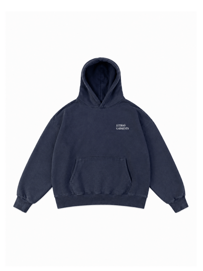 Washed Navy Oversized Hoodie