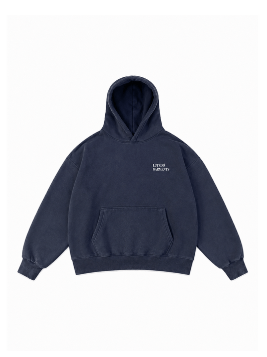 Washed Navy Oversized Hoodie